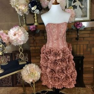 Corset/Bustier beaded Rosette dress